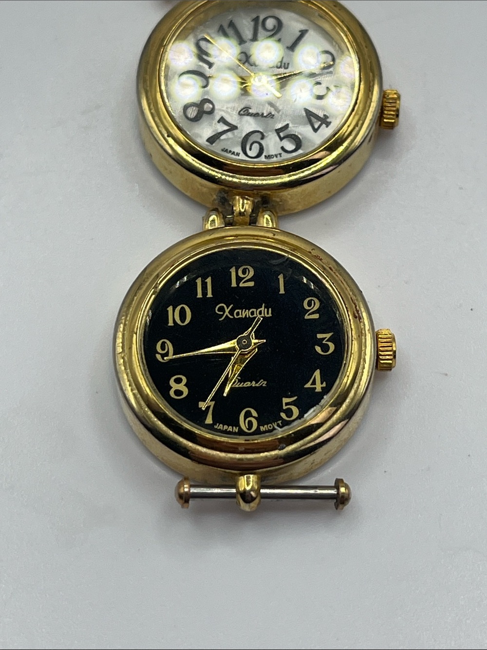 Quartz Xanadu Two‑Time‑Zone Watch new batteries works great 20mm - Picture 3 of 8